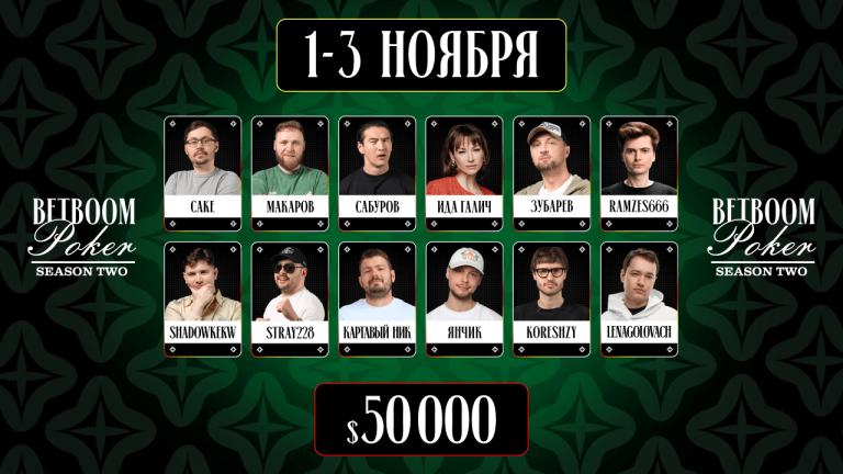 Второй сезон BetBoom Poker пройдет в ноябре. Среди новичков турнира — Ида Галич, Янчик, стримеры Evelon и ALOHADANCE