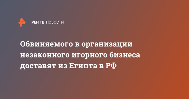 Обвиняемого в организации незаконного игорного бизнеса доставят из Египта в РФ