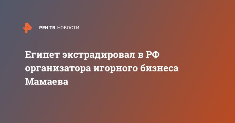 Египет экстрадировал в РФ организатора игорного бизнеса Мамаева