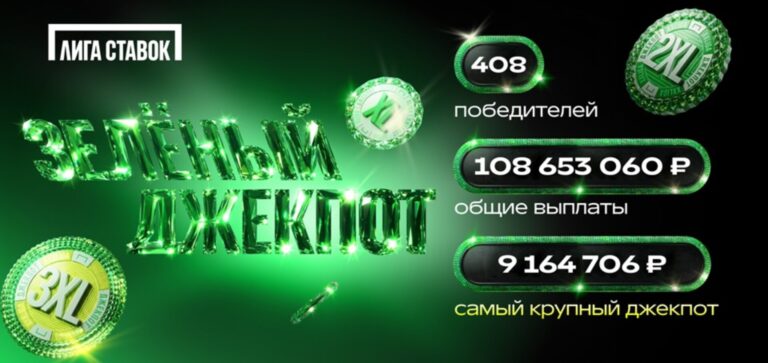 «Зеленый Джекпот» от «Лиги Ставок» завершился: итоги в цифрах